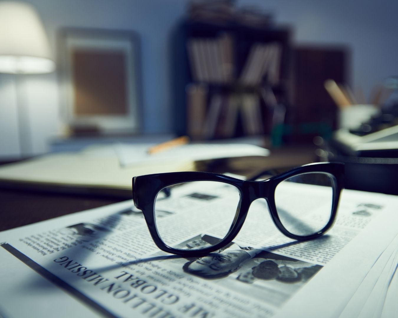 Close up on the flashing blue and red lights of a police car at night.