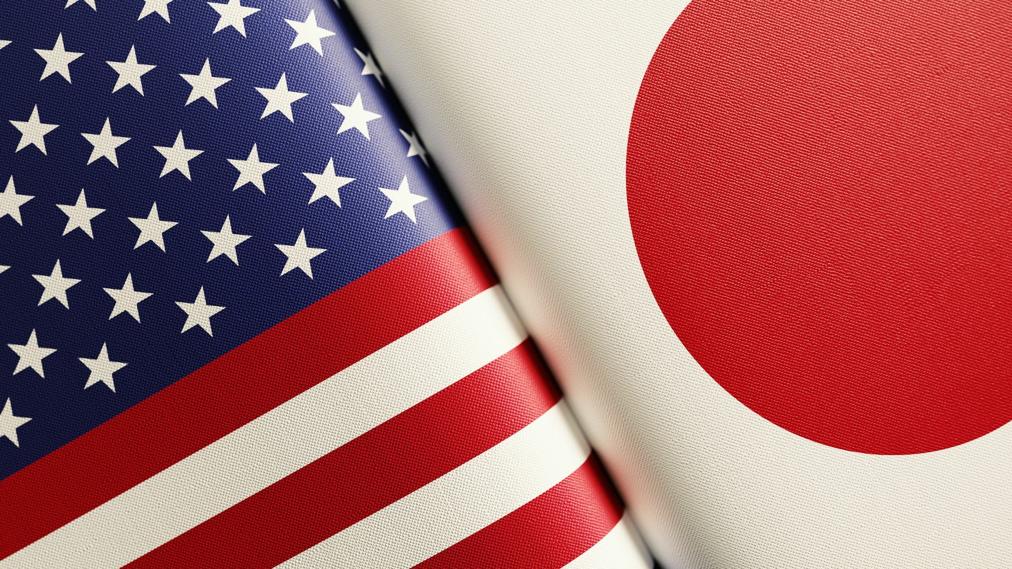 The flags of the United States and Japan shown side-by-side.
